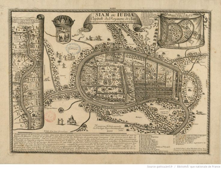old map of Ayutthaya
