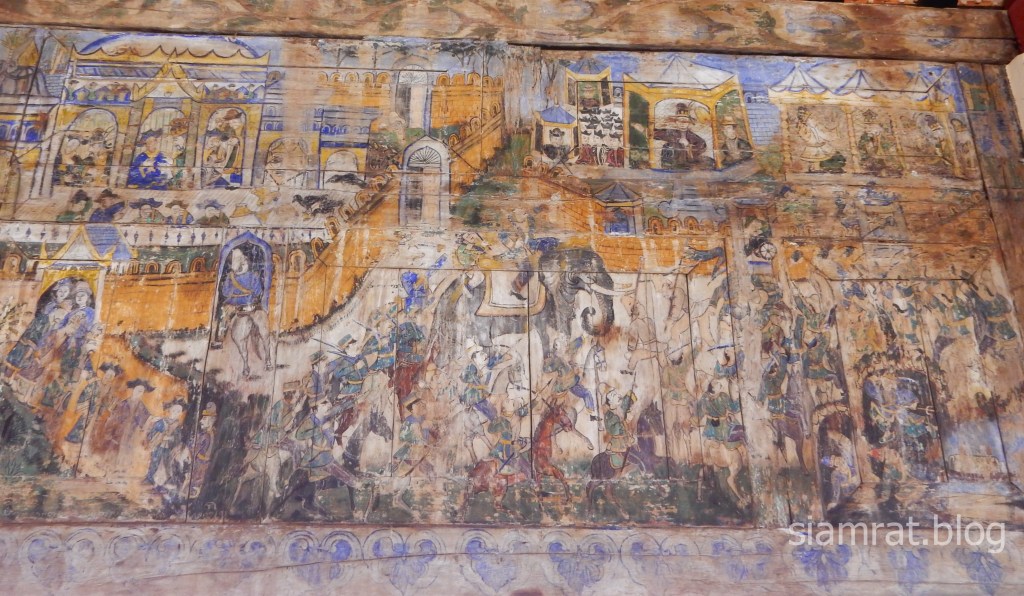 Murals painted on wood 