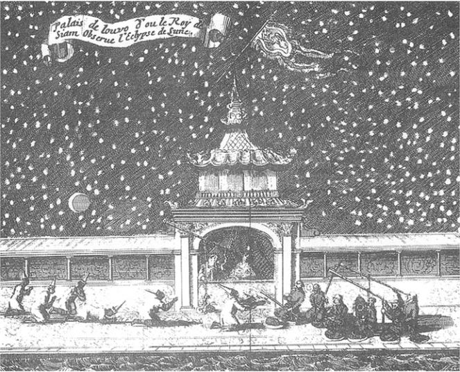 Observing the lunar eclipse from the water terrace