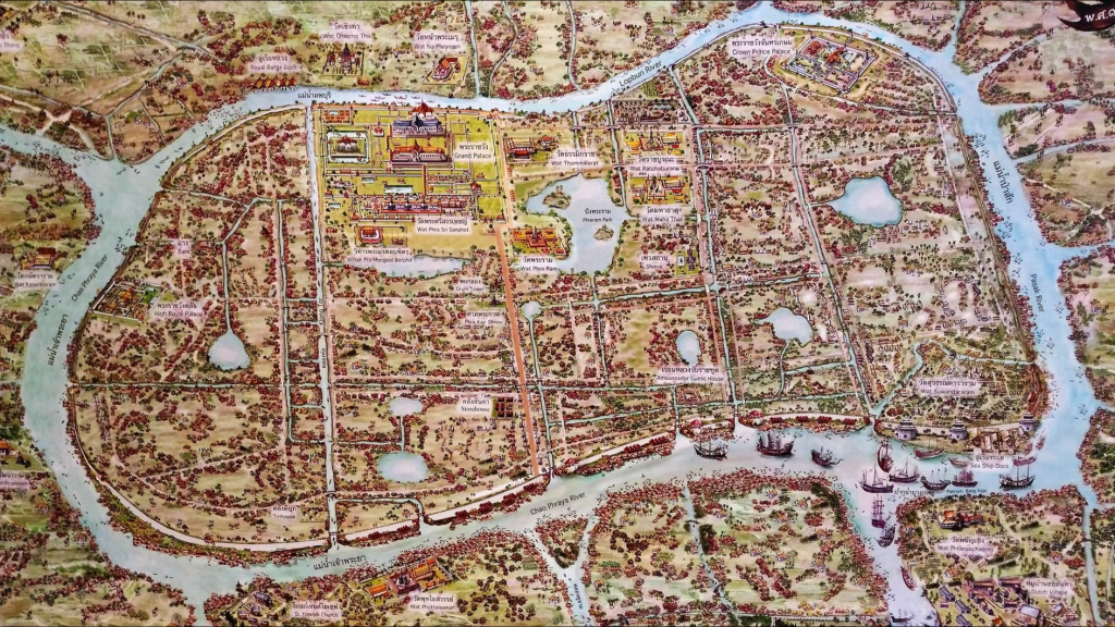 Map of old Ayutthaya